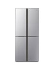 Fridgemaster Mq79394Es 80Cm Cross Door, American Fridge Freezer - Silver