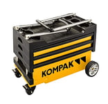 Kompak KP-KT01 Chariot à outils pliable transportable, jaune et noir