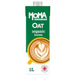 MOMA ORGANIC Barista Oat Drink - 6 x 1L - 100% Plant Based Milk Alternative - Made from British Organic Oats - Vegan - Gluten Free - Fully Foamable - No Added Sugar - GMO Free - Made in the UK