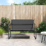 Banc de jardin,Banquette de jardin à 2 places avec coussin anthracite acier CFW55315