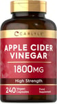 Apple Cider Vinegar Capsules 1800Mg | 240 Vegan Capsules High Strength (Not ACV