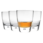 Bormioli Rocco 4x Luna Double Whisky Glasses Whiskey Water Tumblers 340ml Clear