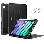 ZtotopCases Coque pour iPad Mini 6 2021, avec Auto Veille/Éveil, 5 Angles Magnétiques, Porte-Stylo Intégré, Antichoc Anti-Chute, Robuste et Durablel pour iPad Mini 6e Génération 8,3 Pouces, Noir