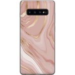 Samsung Galaxy S10 Gjennomsiktig Telefondeksel Ljusrosa marmor