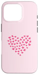 Coque pour iPhone 16 Pro Pink Heart Love Graphic Icon Filled With Little Hearts