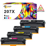 4PK latest chip Toner Fits For HP 207X W2210X LaserJet Pro M255dw M282nw M283fdw