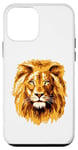 Coque pour iPhone 12 mini Le roi des bêtes, tête de lion, confiance en soi, jungle