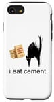 Coque pour iPhone SE (2020) / 7 / 8 I Eat Cement Maudit Chat Drôle Curly Specific Meme