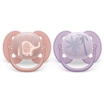 Philips Avent Ultrasoft Premium 0-6m dummy Animal Girl 2 pc