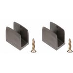 2x Clip bloqueur de manivelle volet Roulant marron Support Guide Manette Plastique 15mm - 18mm Universel fenêtre Mur à Visser