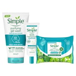 Simple Womens Daily Skin Detox Purifying Face Wash, 150ml, 6 pack - Cream - One Size