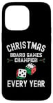 Coque pour iPhone 14 Pro Max Champion des jeux de société de Noël chaque année