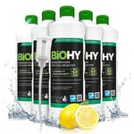 BiOHY Nettoyant de sol pour robot aspirateur laveur (6 x 1l Bouteille) + Distributeur | concentré pour tous les robots d'essuyage et d'aspiration (Wischroboter)