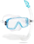 CRESSI Sirena & Island 2.0 Clear/Aquamarine - Snorkeling Combo Set Mask Sirena + Snorkel Island 2.0, Transparent/Aquamarine, One Size, Unisex