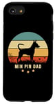 iPhone SE (2020) / 7 / 8 MIN PIN DAD retro sunset Design with Miniature Pinscher Case