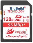 128GB Memory card for Canon Digital IXUS 185 Camera, 95MB/s Class 10 SDXC