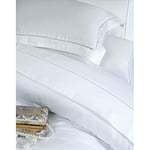 Housse de couette Dorchester 100% coton qualité 1000 fils - Blanc - Double "King" 260 x 220 cm
