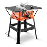 VEVOR Scie Circulaire sur Table, 254 mm, Scie à Table avec Support Compacte Portable 1800 W, Capacité de Coupe Maximale 200 mm, 4800 tr/min, Lame de Scie 24 Dents, pour Fabrication Meubles Menuiserie