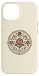 Coque pour iPhone 14 Rose florale botanique, style bohème minimaliste, roses d'amour