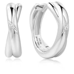 ANIA HAIE SILVER CROSS DUO HOOP EARRINGS E061-16H