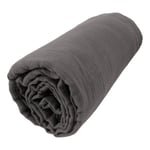 Drap housse 140x190 cm en Gaze de coton Gaïa Granit