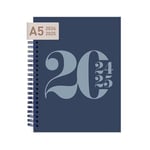 Rileys Agenda 2024 2025 Semainier - Carnet de Note et Calendrier Scolaire de 18 mois - Planificateur hebdomadaire et Mensuel typographique, couverture souple (Bleu, 20,3 x 15,2 cm (FR))