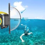 TELESIN Fisheye Sphere Diving Face Shield Waterproof Case For Gopro Hero9 Ac Hot