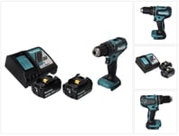 Makita DHP 485 RF akkuporakone 18 V 50 Nm + 2x akut 3,0 Ah + laturi