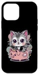 Coque pour iPhone 12 mini Chat kawaii avec tirelire