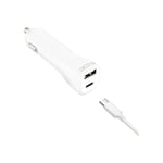 DICOTA Adaptateur de voiture - 45 W - Oui - USB - Pour Ordinateur Portable, Ultrabook, Smartphone, MacBook, Chromebook, Tablette