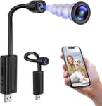 Mini Caméra Espion WiFi,USB Caméra Cachée sans Fil,Micro Espion Enregistreur de Surveillance Camera Miniature a Distance avec Détection de Mouvemen (G11).[G420]