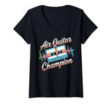 Womens Air Guitar Champion Music Celebration V-Neck T-Shirt