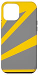 Coque pour iPhone 15 Pro Max Perspective Gris Jaune Bandes Optiques