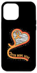 Coque pour iPhone 15 Pro Max Faith Hope Love Ruban orange pour sensibilisation à la leucémie et au cancer