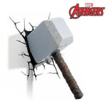 Thor 3D Hammer FX LED Marvel Avengers  Wall Night Light Sticker Decoration Mount