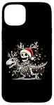 Coque pour iPhone 15 Plus Skeleton Riding Dinosaur T rex Funny Kids Boys Christmas