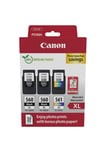 Canon PG-560XL x2/CL-561XL Photo Value Pack - 3-pack - Høy ytelse - svart  farge (cyan  magenta  gul) - original - blank - blekkpatron/papirsett