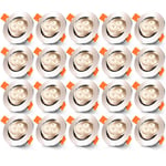 20x Spots led encastrables orientables. Spots led à encastrer.Spot encastrable 3W. Spots Encastrés.Plafonnier spot spot encastrable- blanc chaud