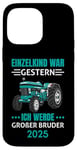 Coque pour iPhone 14 Pro Max Einzelkind War Gestern Ich Werde Großer Bruder 2025 Tracteur