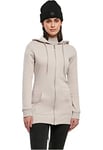 Urban Classics Women's Ladies Sweat Parka Cardigan Sweater, Warm Grey, M