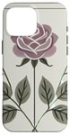 Coque pour iPhone 16 Pro Max Rose florale botanique, style minimaliste, roses d'amour