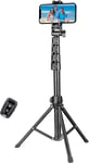 Yotocversion 1.7 Meter/67 Inch Phone Tripod Stand & Bluetooth Selfie Stick Tripo