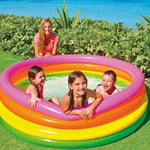 Intex Sunset Glow 4 Ring Paddling Pool 5.5ft Paddling Pool, Intex Fun Splash