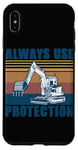 Coque pour iPhone XS Max Ouvrier du bâtiment Pilote d'excavatrice de chantier