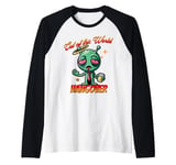 Out of this World s Alien Hangover s Funny Alien Cartoon Raglan Baseball Tee