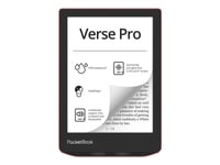 Pocketbook Verse Pro - Ebook-Läsare - Linux 3.10.65 - 16 Gb - 6" 16 Grå Nivåer (4-Bit) E Ink Carta (1072 X 1448) - Pekskärm - Bluetooth, Wi-Fi - Röd