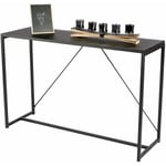 Meuble de rangement meuble d'entrée console d'entrée console en metal noir 120x39xh79cm