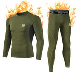 MEETWEE Ensemble de sous-Vêtements Thermiques Homme, Sport Base Layer Maillot Manches Longues + Pantalon Quick Dry Sou Vetement pour L'entraînement Ski Running Randonnée