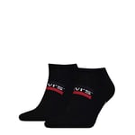 Levi's Men's 168ndl Low Cut Sprtwr Logo 2p Calf Socks, Black (Black 200), 9/11/2019 (Size: 043)