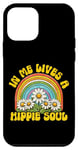 Coque pour iPhone 12 mini Guitare Hippie Meditation Freedom Wreaths